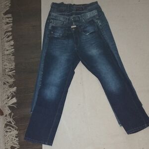 LOT Of 3 HM/ Old Navy/ Weatherproof Men's Dark Blue Straight Cut Jeans 32/32